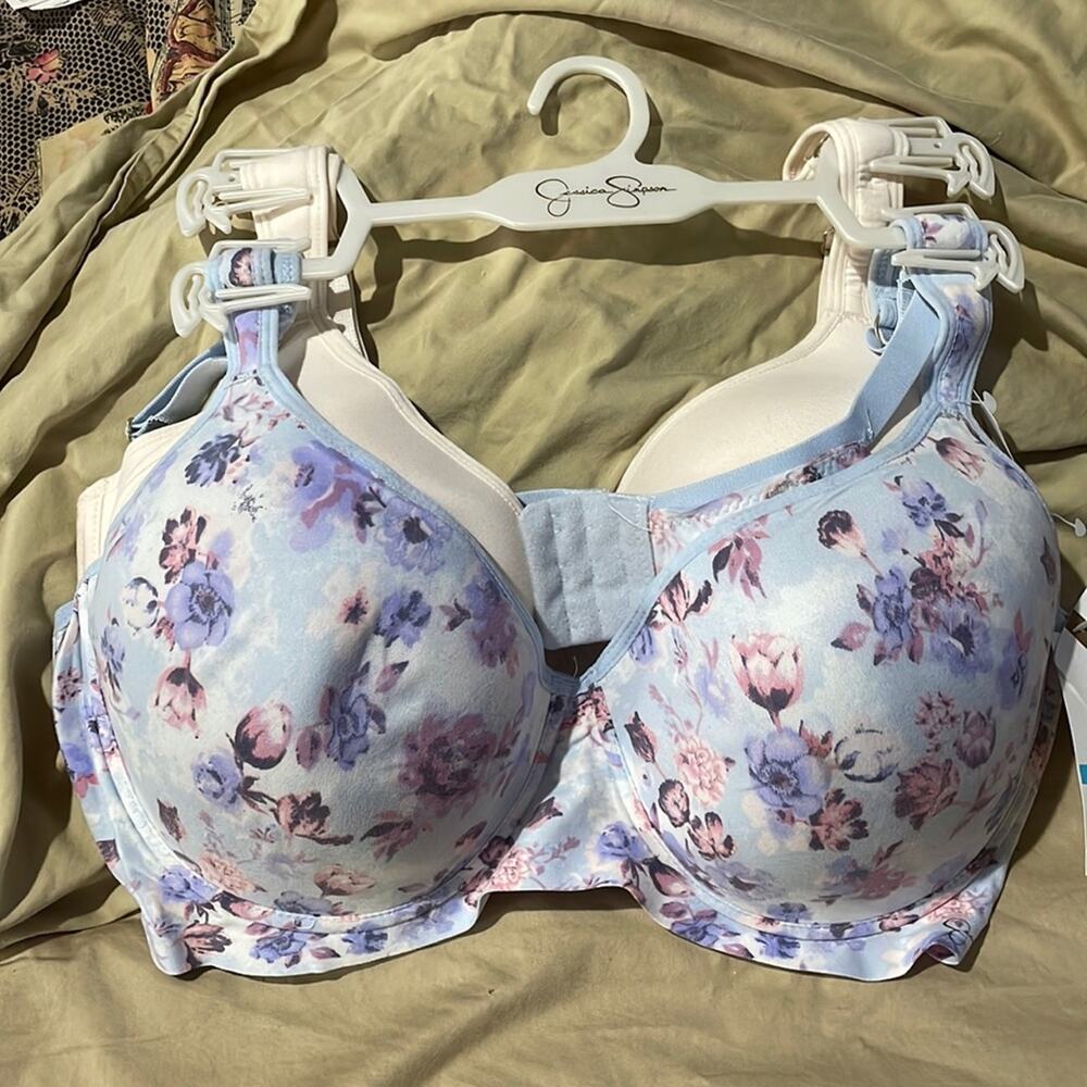 Jessica Simpson 42c 2 pack full figure bra cushion comfort straps nwt